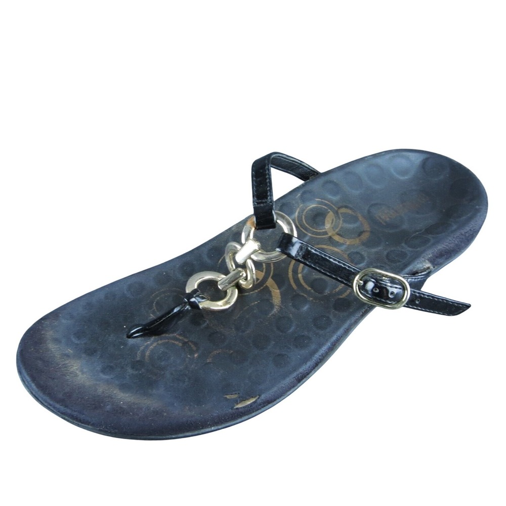 Orthaheel Women Flip Flop Sandal Shoes Size 10 Medium Black Synthetic